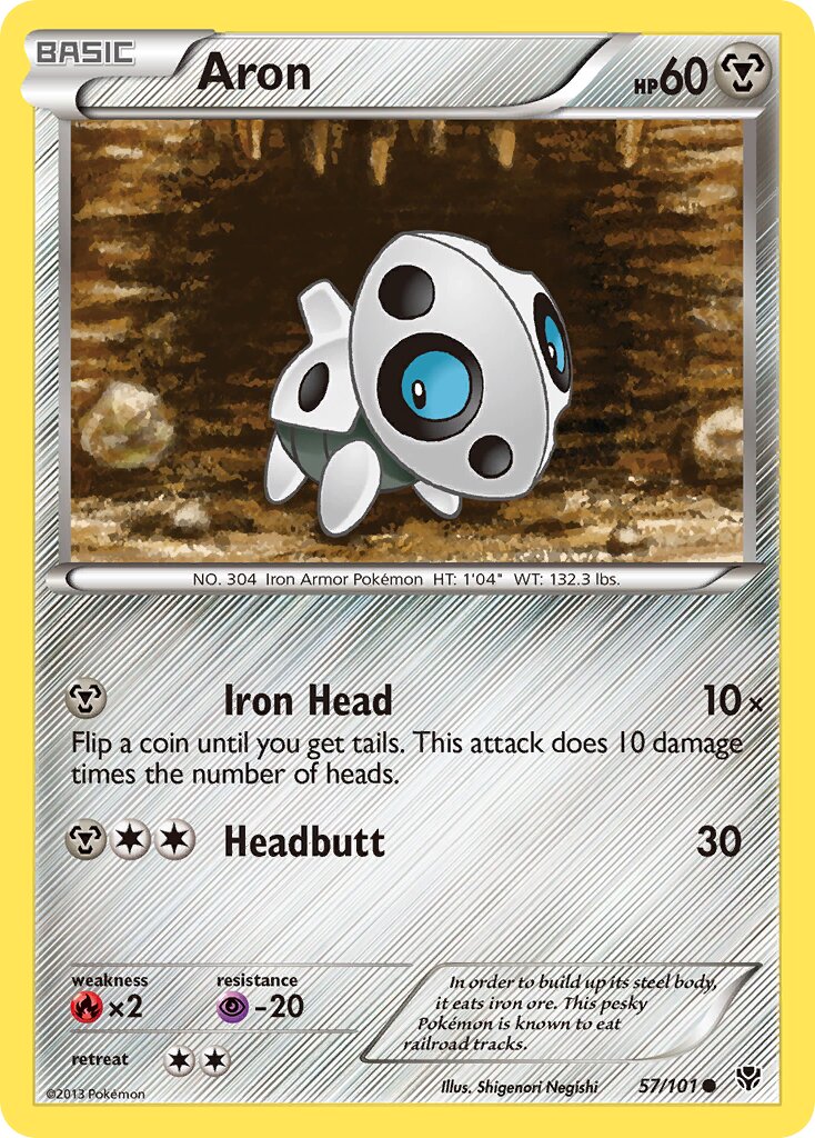 Aron 057/105 — Plasma Blast (English Pokémon TCG card)