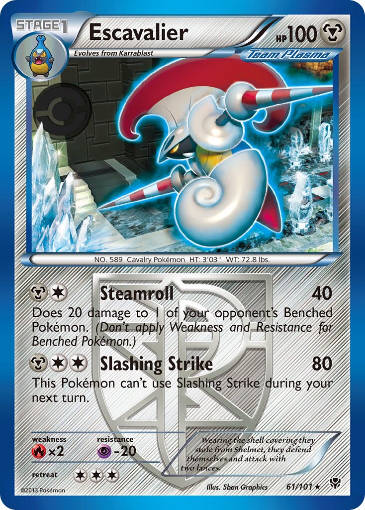 Escavalier 061/105 — Plasma Blast (English Pokémon TCG card)