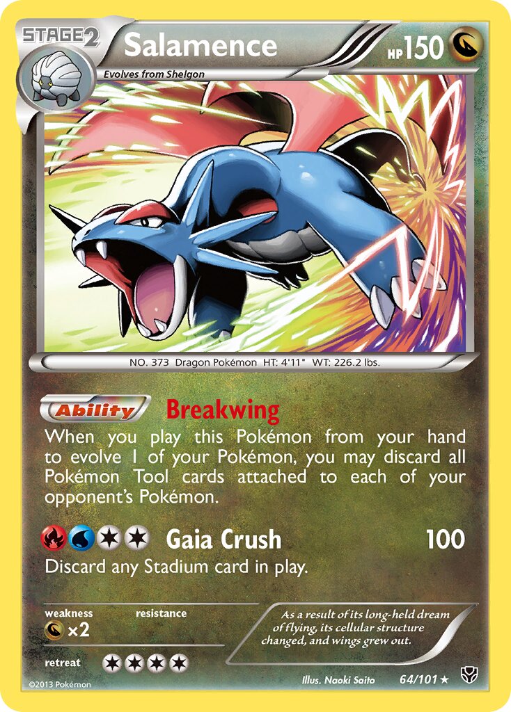 Salamence 064/105 — Plasma Blast (English Pokémon TCG card)