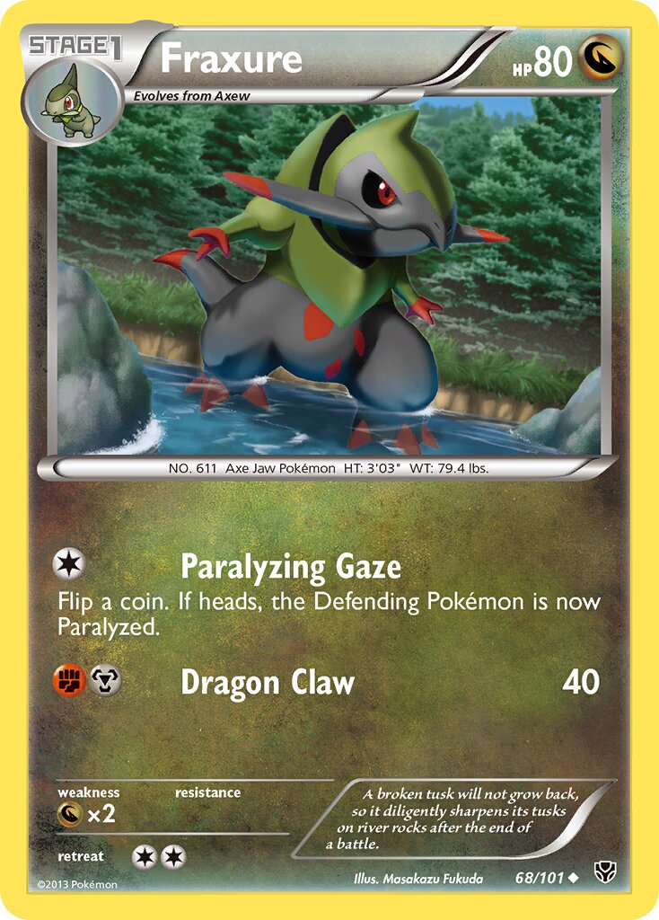 Fraxure 068/105 — Plasma Blast (English Pokémon TCG card)