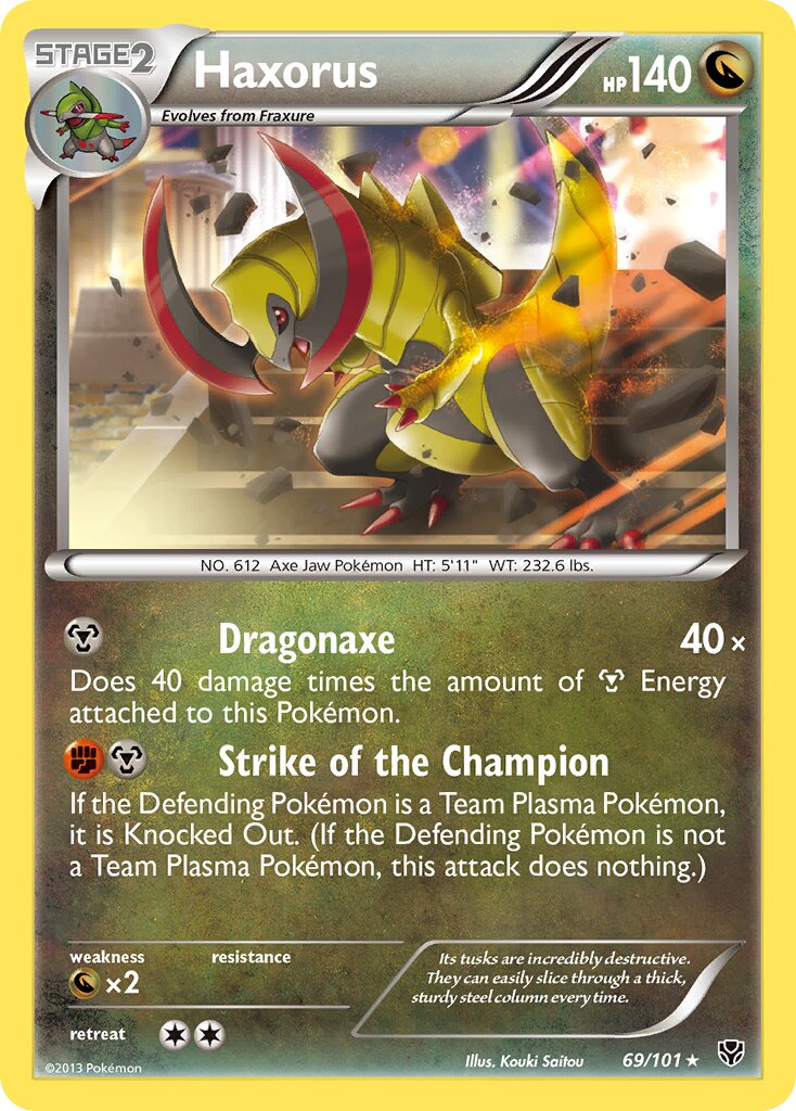 Haxorus 069/105 — Plasma Blast (English Pokémon TCG card)