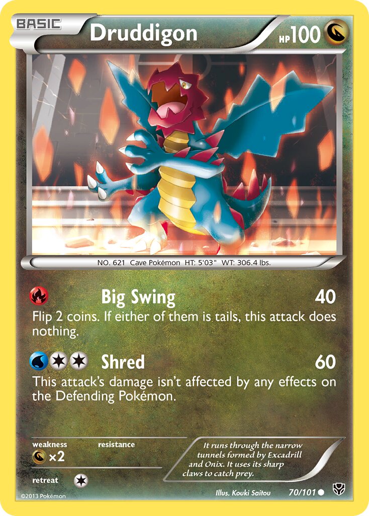 Druddigon 070/105 — Plasma Blast (English Pokémon TCG card)