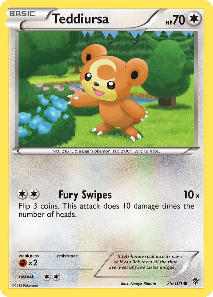 Teddiursa 075/105 — Plasma Blast (English Pokémon TCG card)