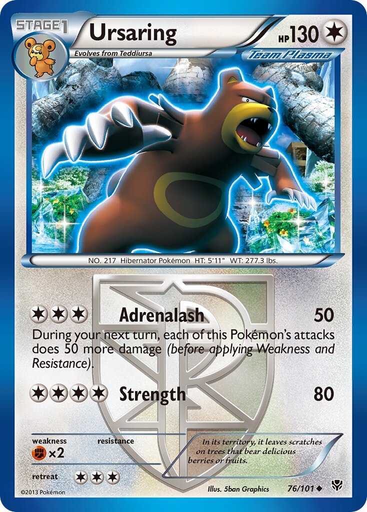 Ursaring 076/105 — Plasma Blast (English Pokémon TCG card)