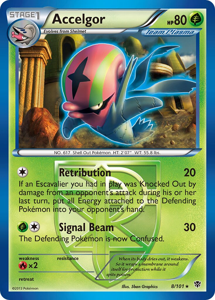 Accelgor 008/105 — Plasma Blast (English Pokémon TCG card)