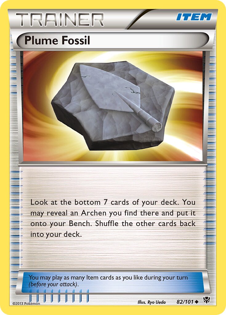 Plume Fossil 082/105 — Plasma Blast (English Pokémon TCG card)