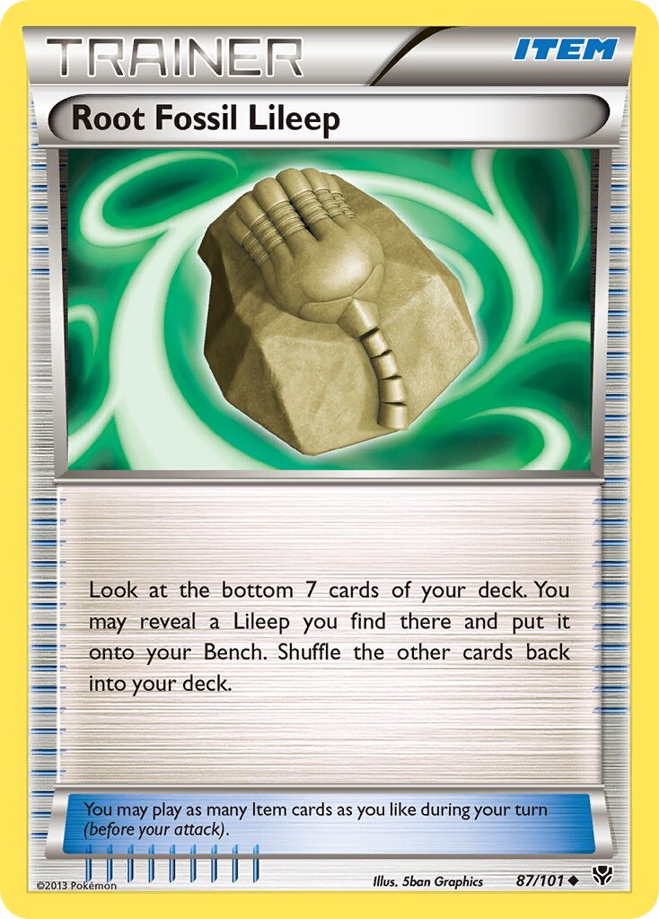 Root Fossil Lileep 087/105 — Plasma Blast (English Pokémon TCG card)