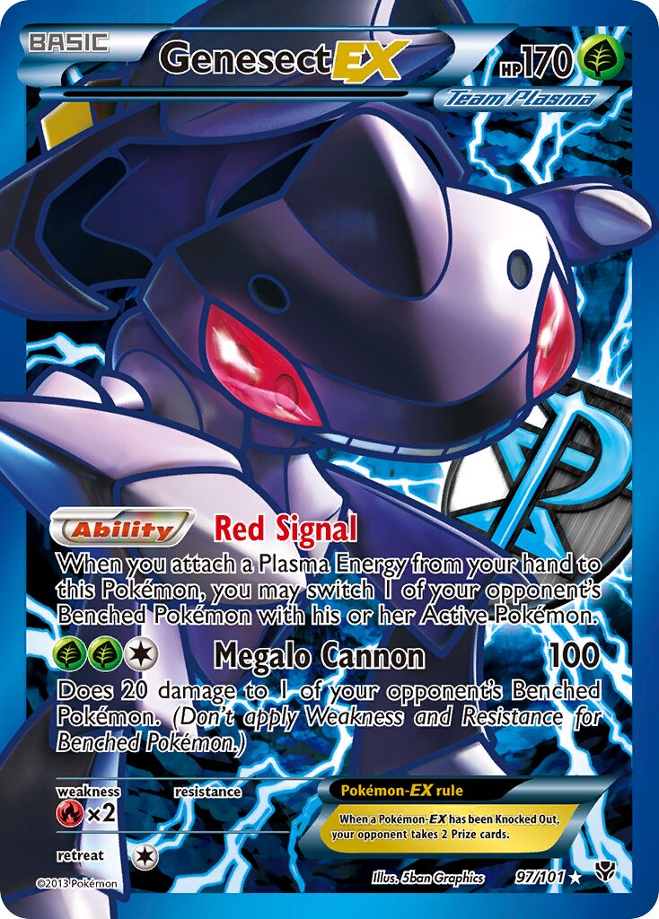 Genesect-EX 097/105 — Plasma Blast (English Pokémon TCG card)