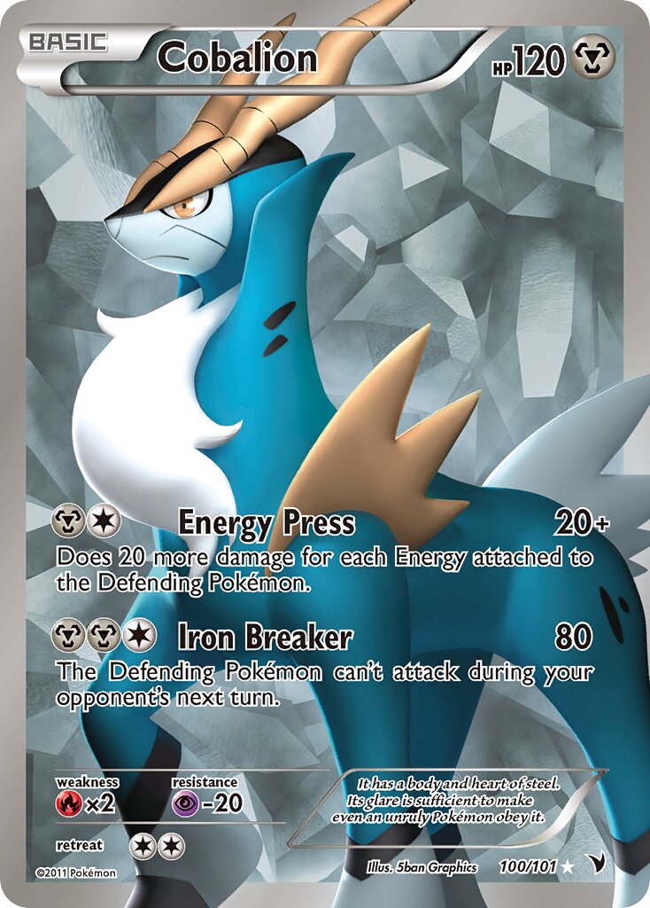 Cobalion 100/102 — Noble Victories (English Pokémon TCG card)