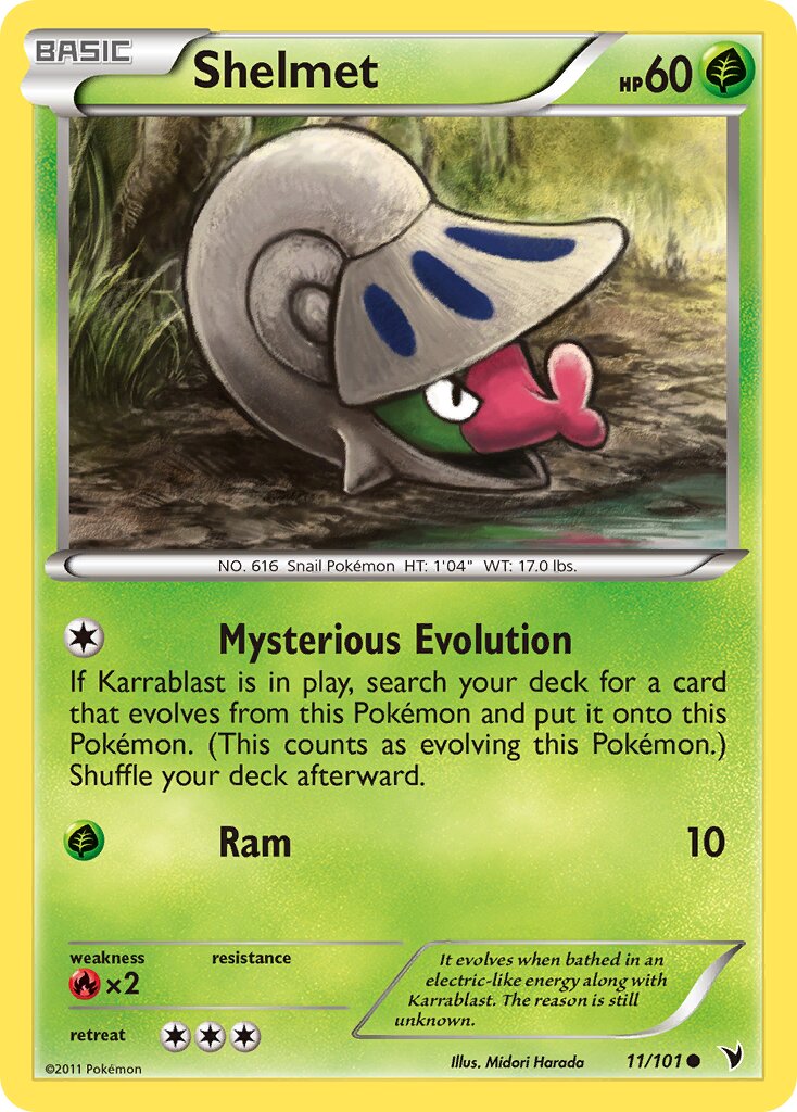 Shelmet 011/102 — Noble Victories (English Pokémon TCG card)