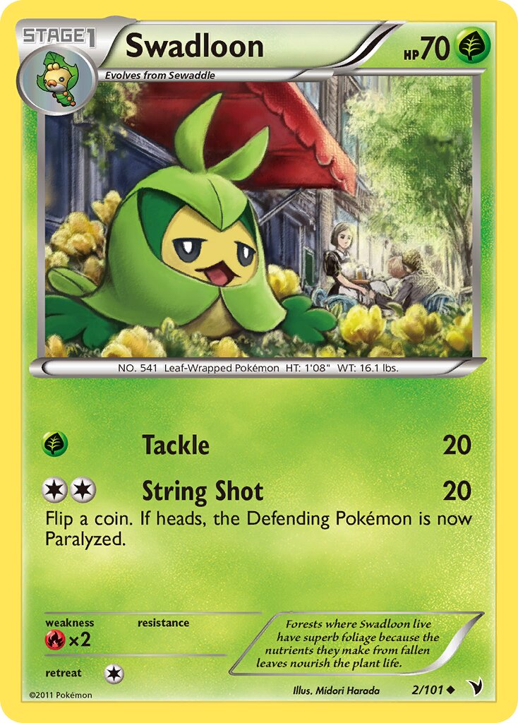 Swadloon 002/102 — Noble Victories (English Pokémon TCG card)