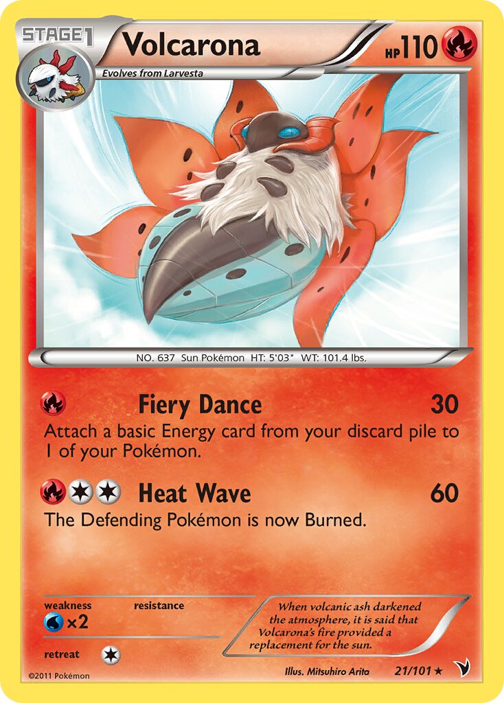 Volcarona 021/102 — Noble Victories (English Pokémon TCG card)
