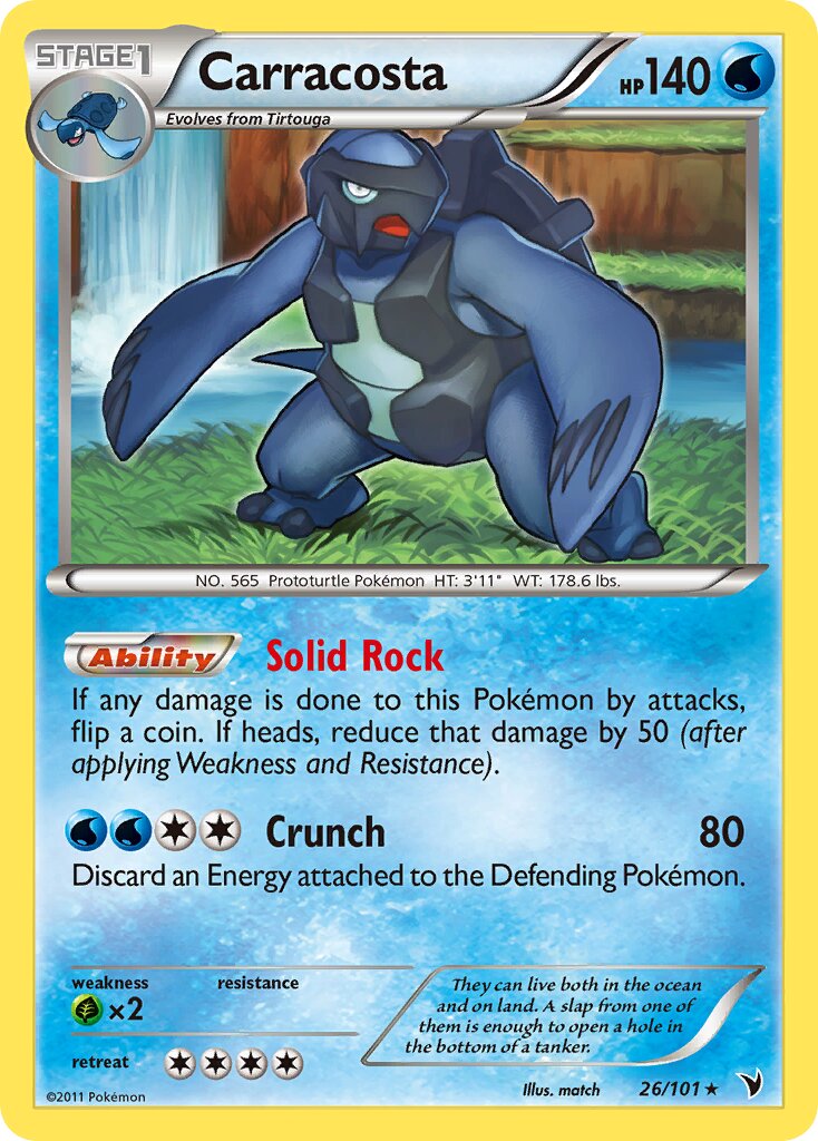 Carracosta 026/102 — Noble Victories (English Pokémon TCG card)