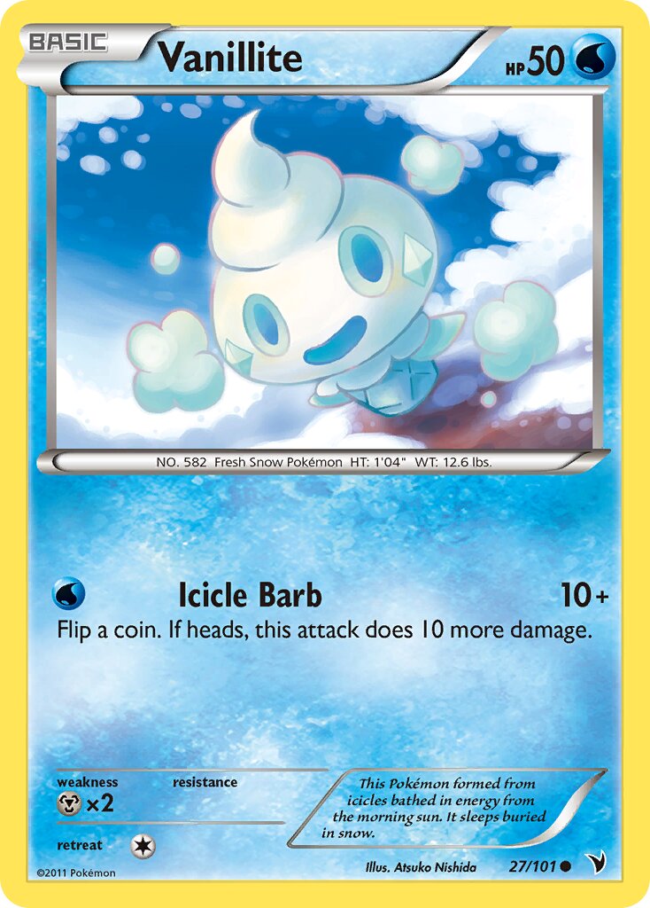 Vanillite 027/102 — Noble Victories (English Pokémon TCG card)
