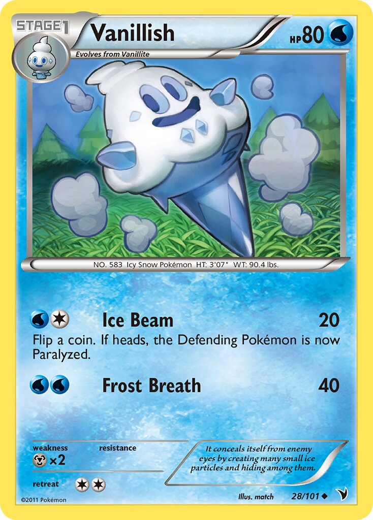 Vanillish 028/102 — Noble Victories (English Pokémon TCG card)