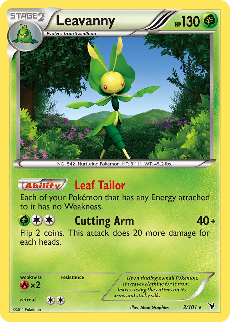 Leavanny 003/102 — Noble Victories (English Pokémon TCG card)