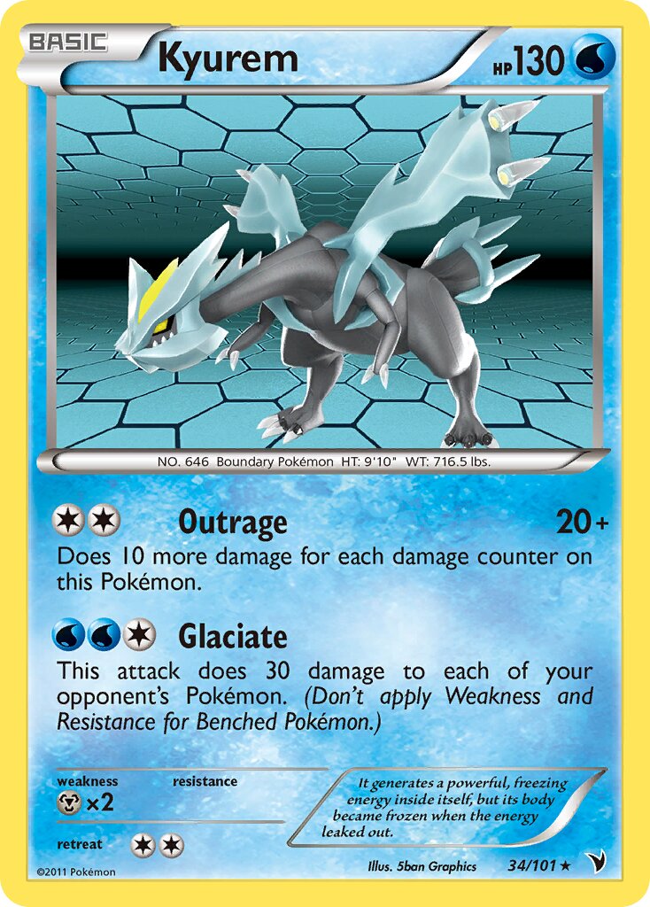 Kyurem 034/102 — Noble Victories (English Pokémon TCG card)