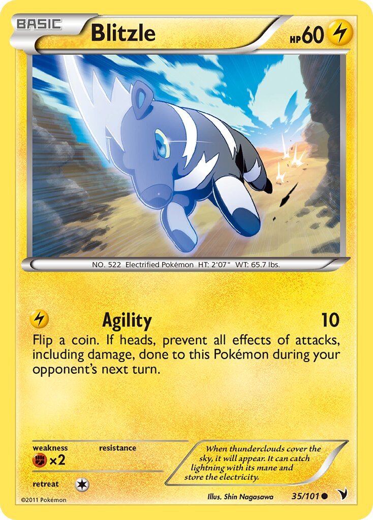 Blitzle 035/102 — Noble Victories (English Pokémon TCG card)