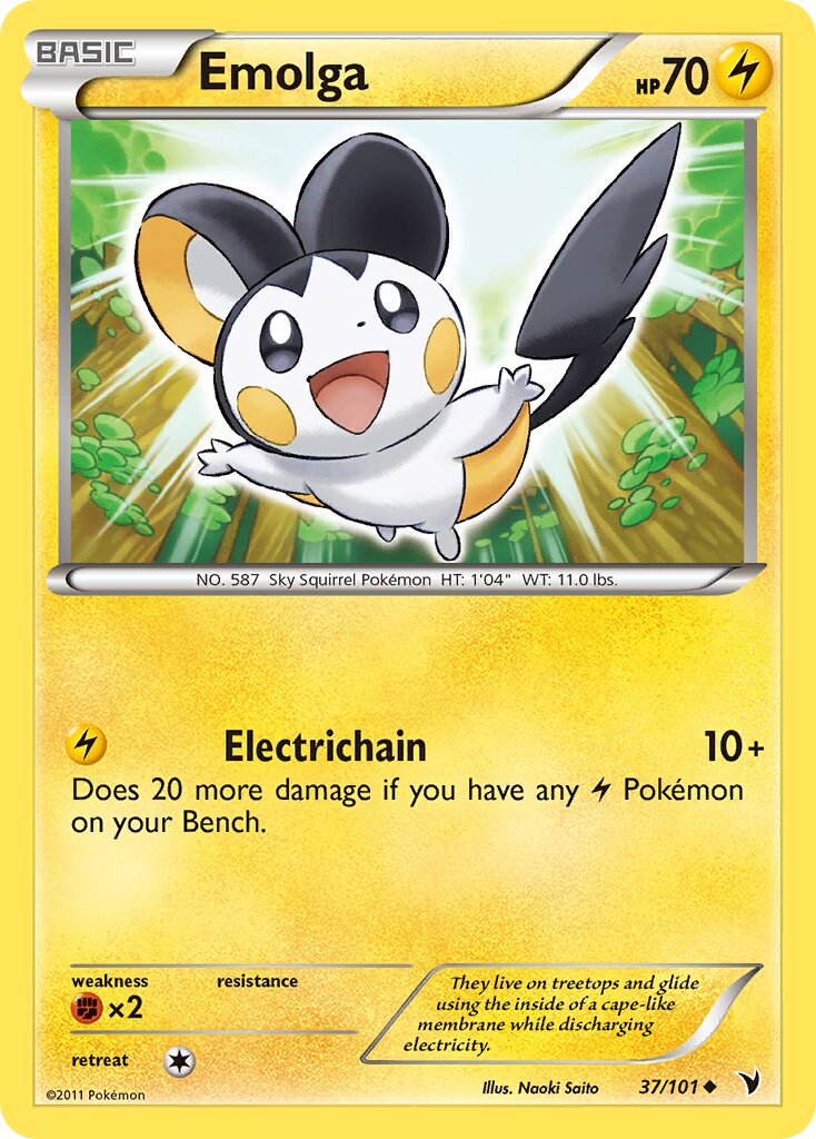 Emolga 037/102 — Noble Victories (English Pokémon TCG card)