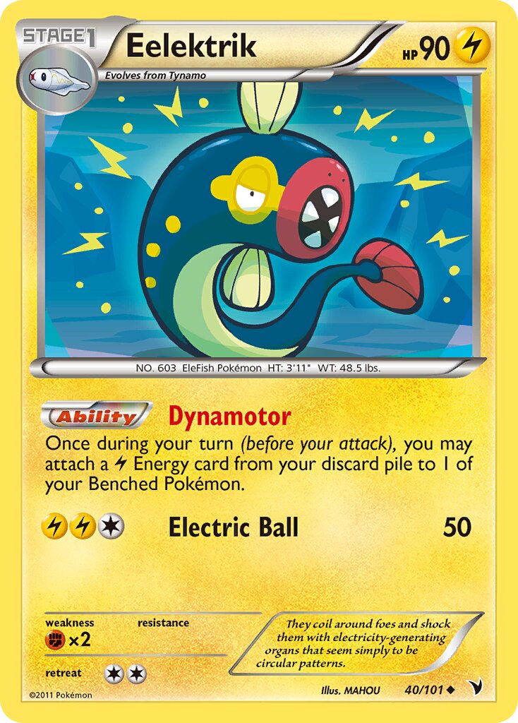 Eelektrik 040/102 — Noble Victories (English Pokémon TCG card)
