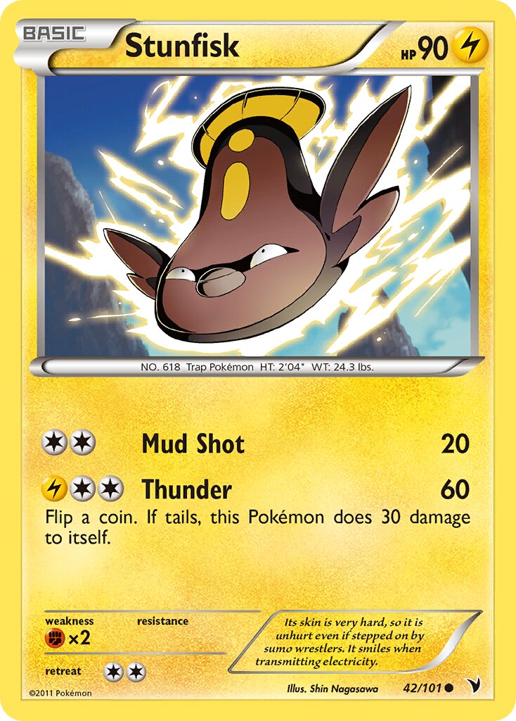 Stunfisk 042/102 — Noble Victories (English Pokémon TCG card)