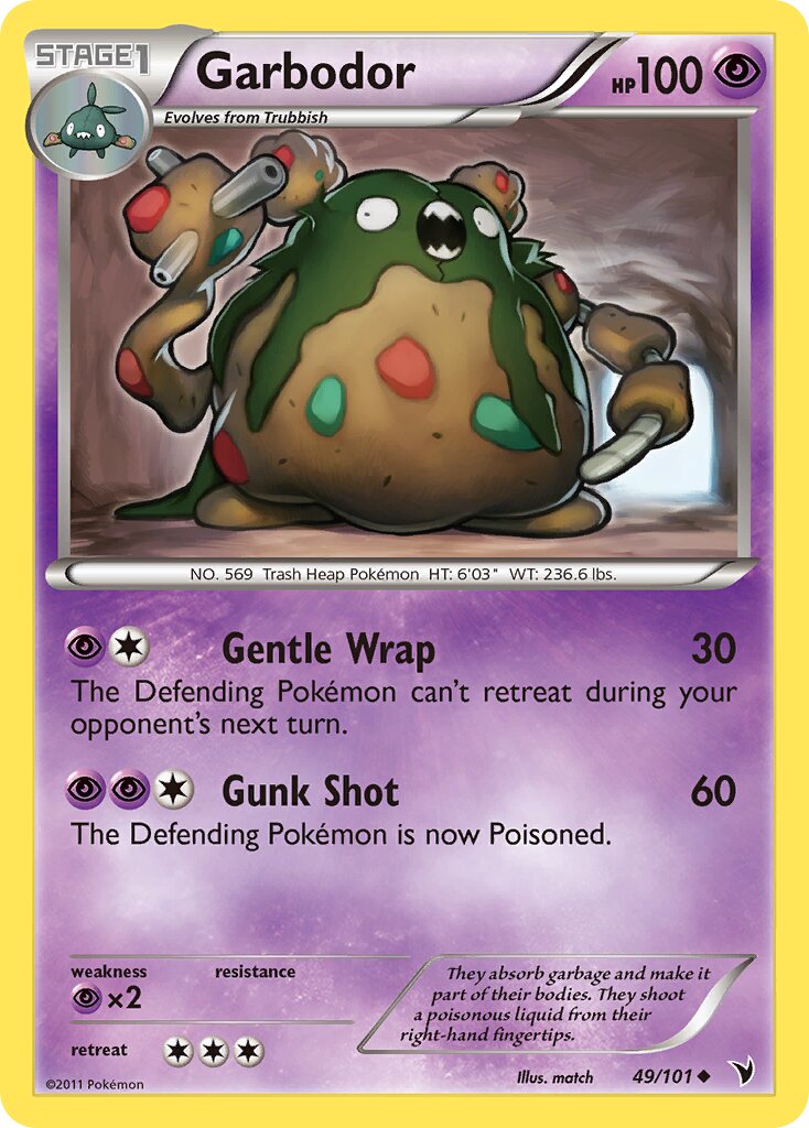 Garbodor 049/102 — Noble Victories (English Pokémon TCG card)