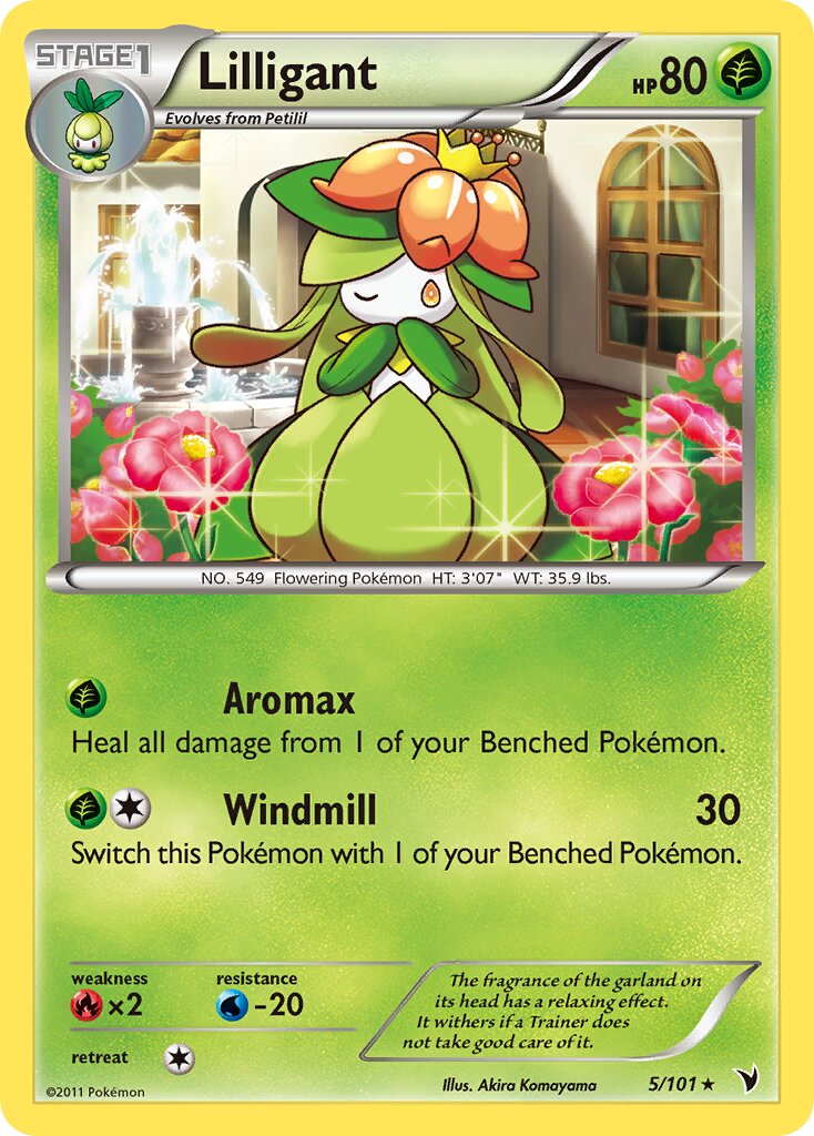 Lilligant 005/102 — Noble Victories (English Pokémon TCG card)
