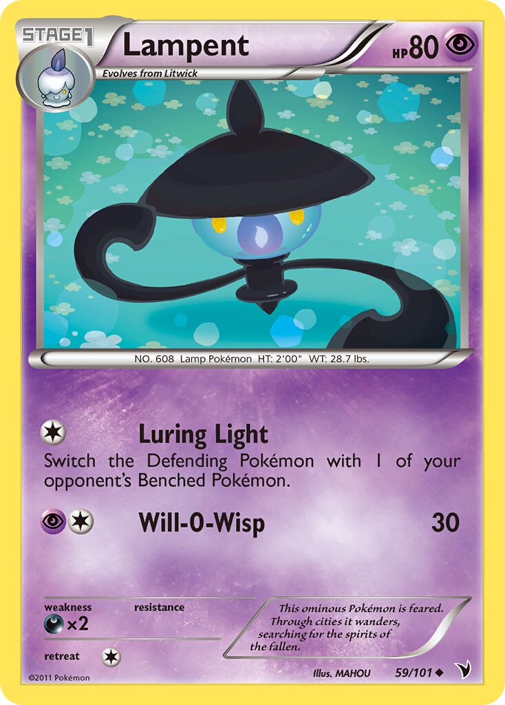 Lampent 059/102 — Noble Victories (English Pokémon TCG card)
