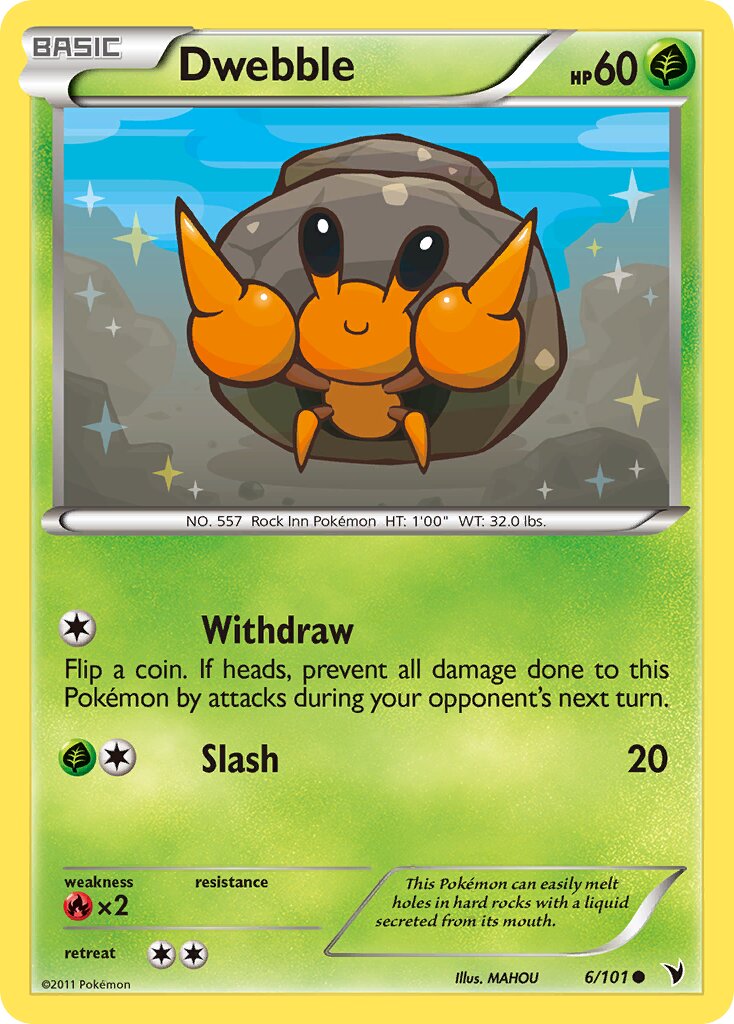 Dwebble 006/102 — Noble Victories (English Pokémon TCG card)
