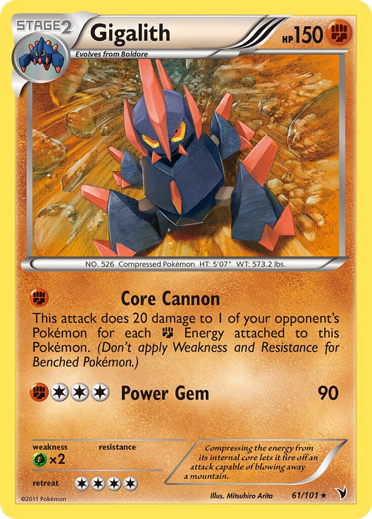 Gigalith 061/102 — Noble Victories (English Pokémon TCG card)