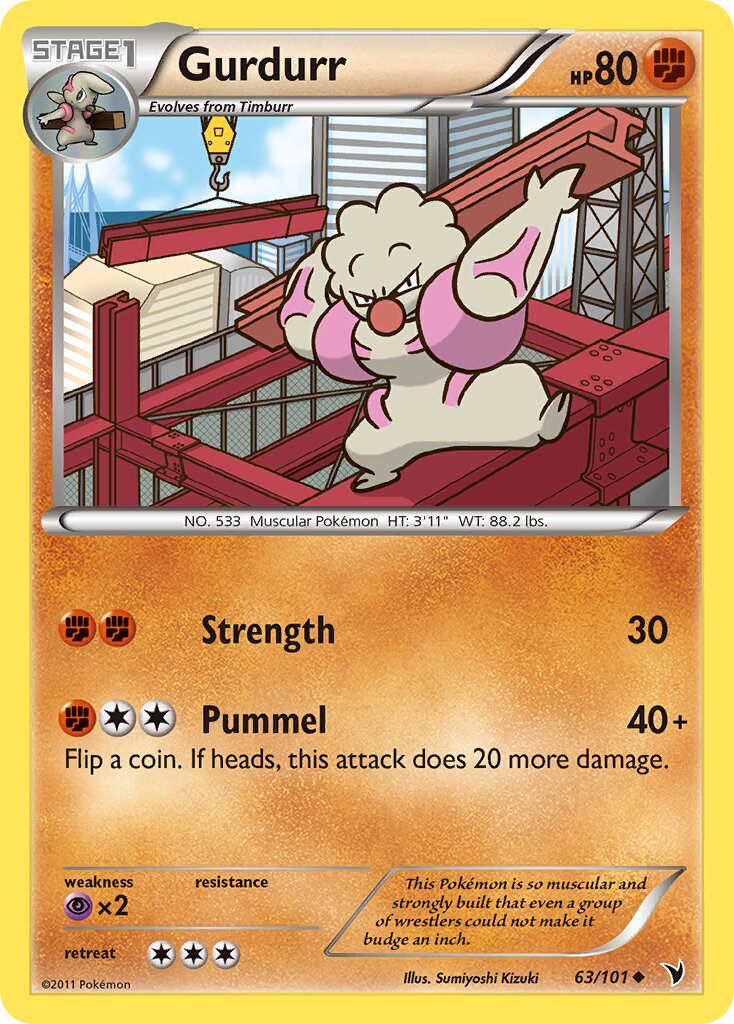 Gurdurr 063/102 — Noble Victories (English Pokémon TCG card)
