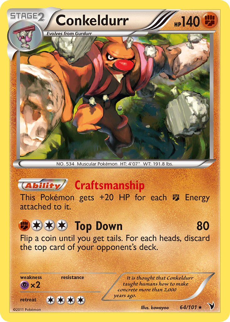 Conkeldurr 064/102 — Noble Victories (English Pokémon TCG card)