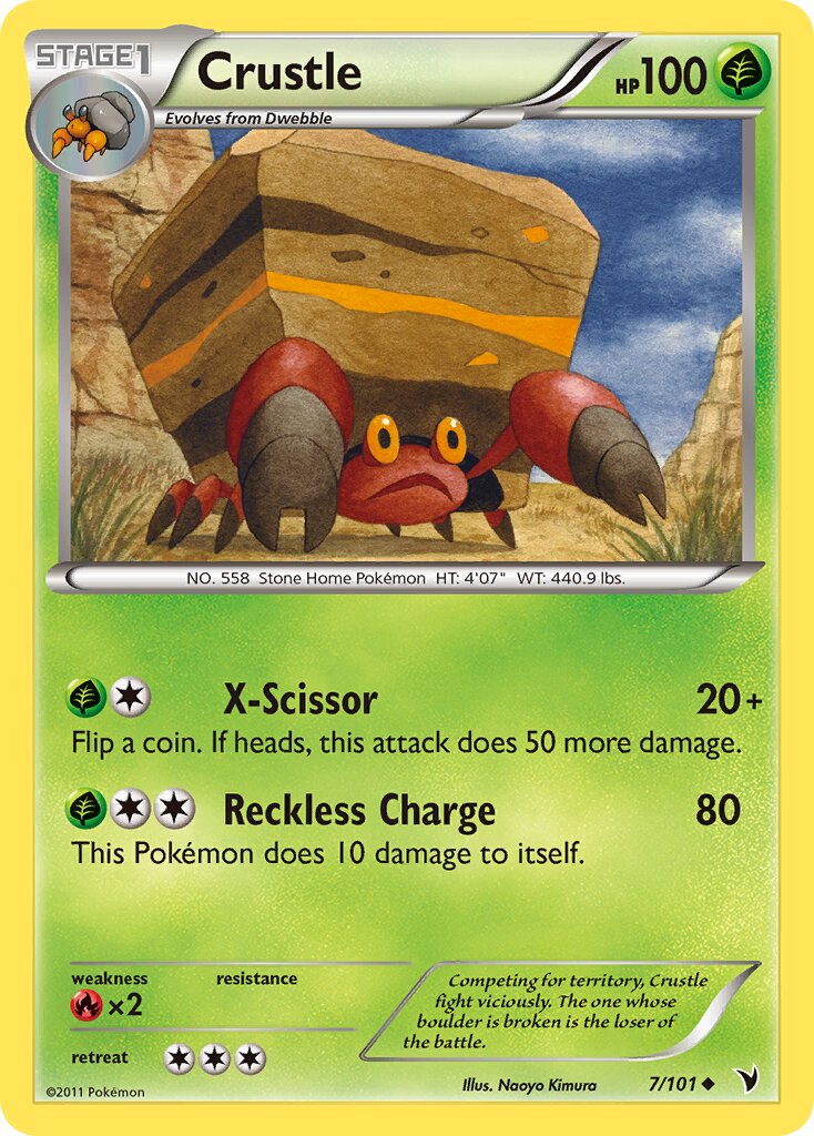 Crustle 007/102 — Noble Victories (English Pokémon TCG card)