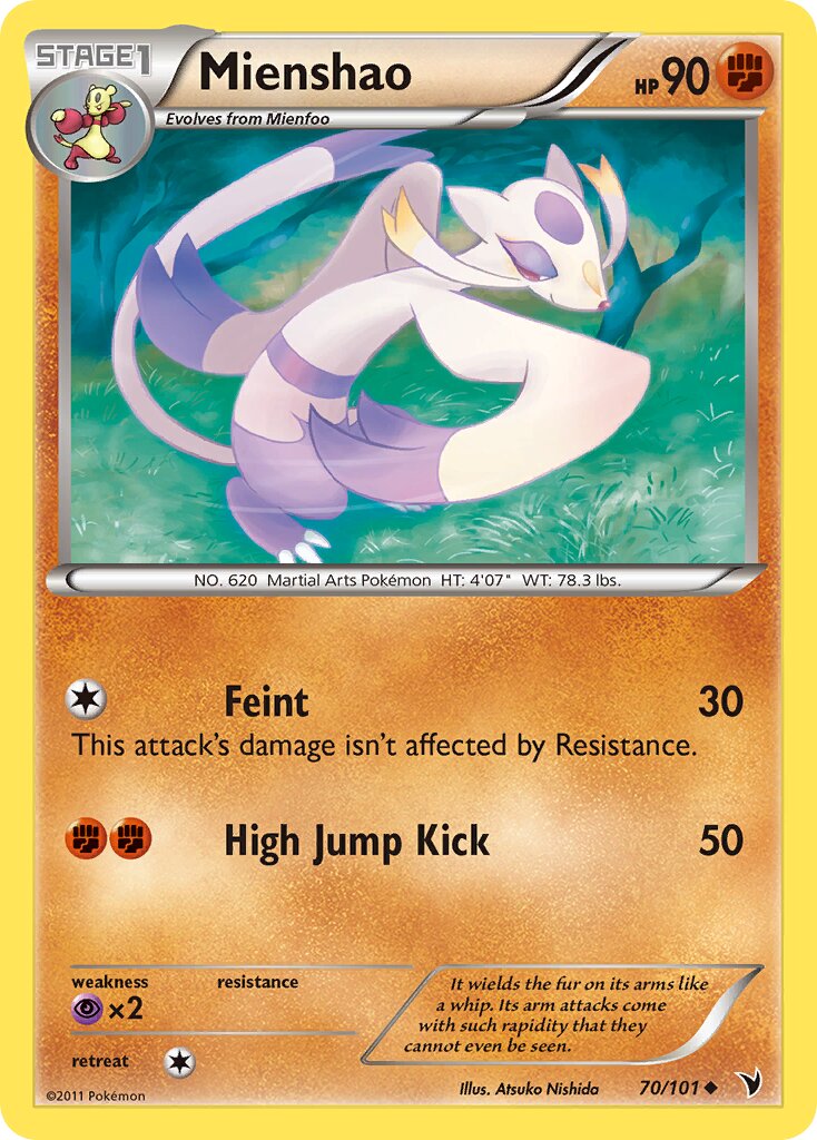 Mienshao 070/102 — Noble Victories (English Pokémon TCG card)