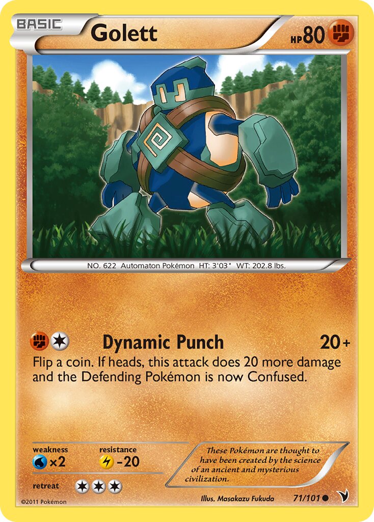 Golett 071/102 — Noble Victories (English Pokémon TCG card)