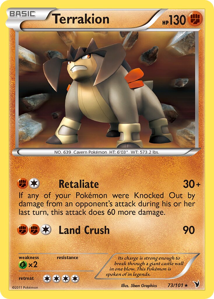 Terrakion 073/102 — Noble Victories (English Pokémon TCG card)