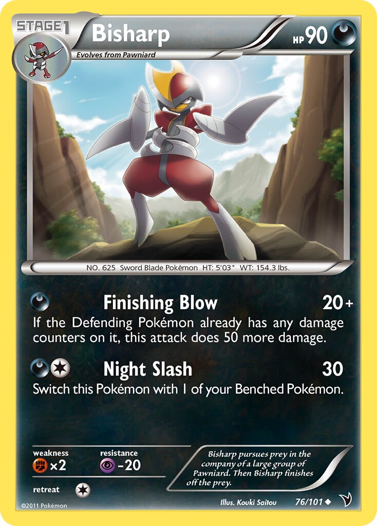 Bisharp 076/102 — Noble Victories (English Pokémon TCG card)