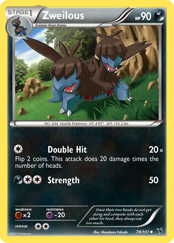 Zweilous 078/102 — Noble Victories (English Pokémon TCG card)