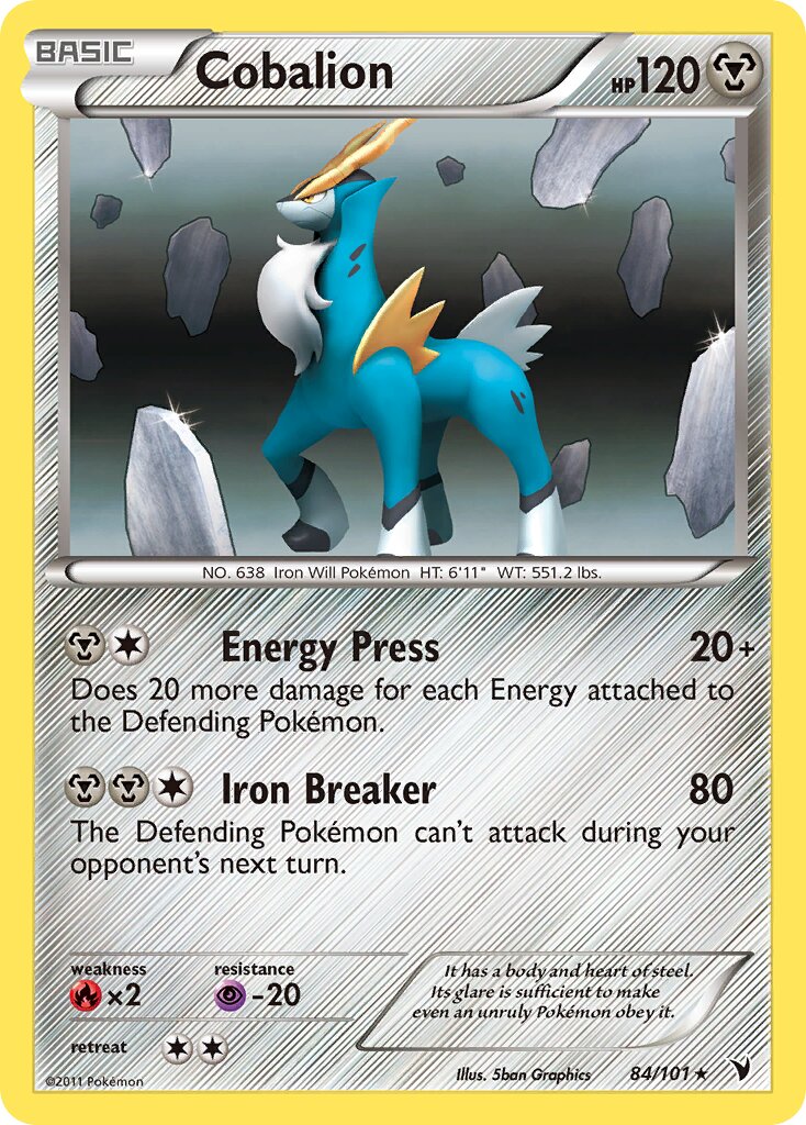 Cobalion 084/102 — Noble Victories (English Pokémon TCG card)
