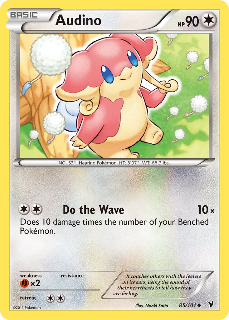 Audino 085/102 — Noble Victories (English Pokémon TCG card)