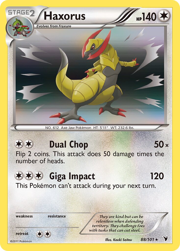 Haxorus 088/102 — Noble Victories (English Pokémon TCG card)