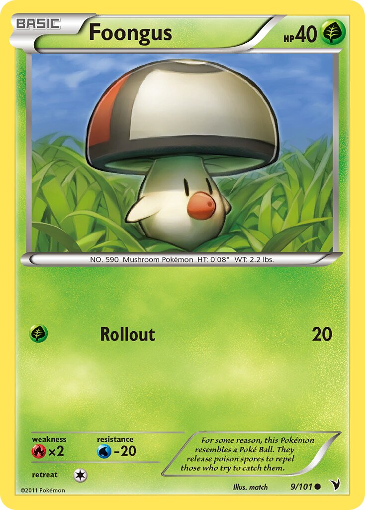 Foongus 009/102 — Noble Victories (English Pokémon TCG card)