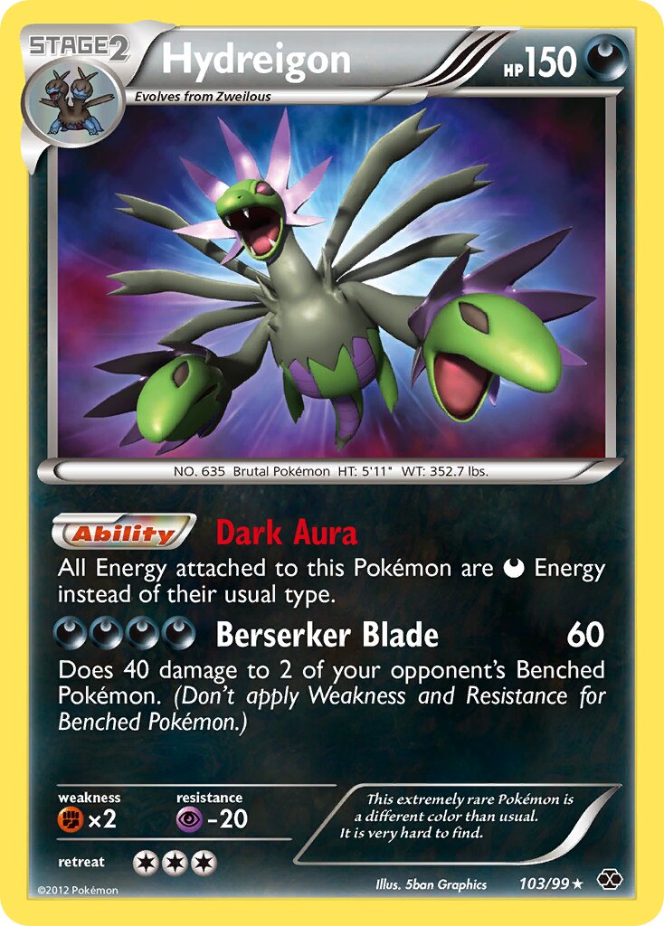 Hydreigon 103/103 — Next Destinies (English Pokémon TCG card)