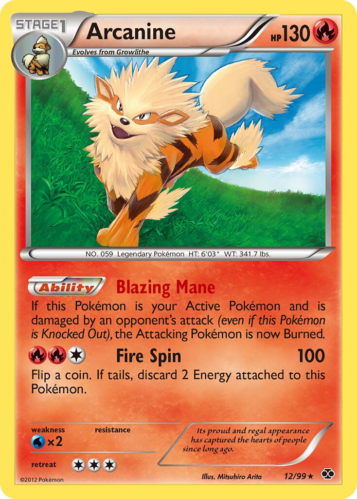 Arcanine 012/103 — Next Destinies (English Pokémon TCG card)