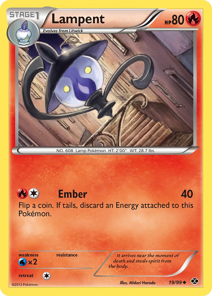Lampent 019/103 — Next Destinies (English Pokémon TCG card)