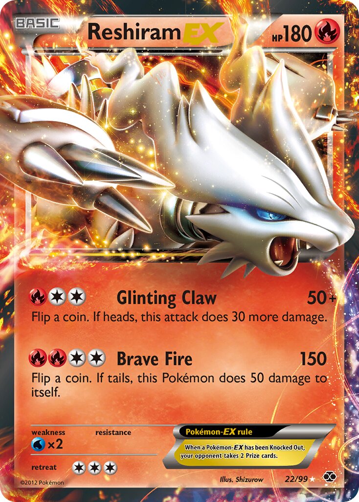 Reshiram-EX 022/103 — Next Destinies (English Pokémon TCG card)