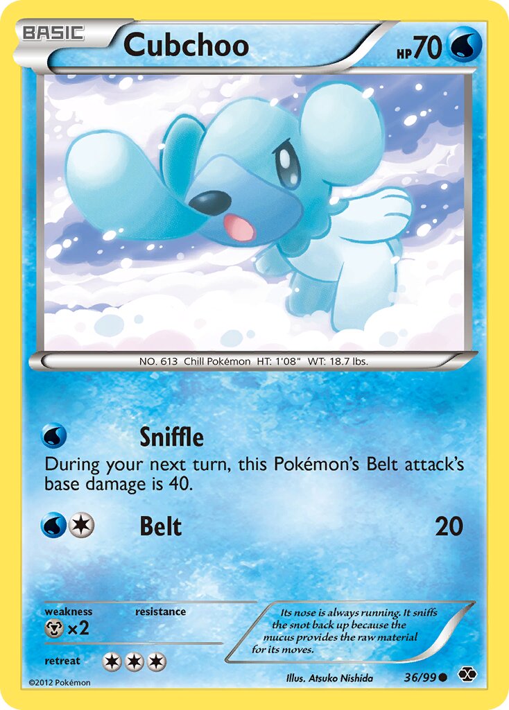 Cubchoo 036/103 — Next Destinies (English Pokémon TCG card)