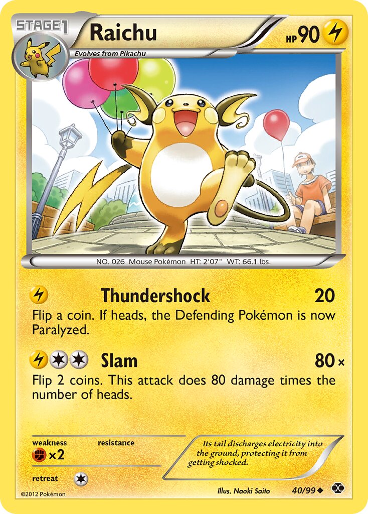 Raichu 040/103 — Next Destinies (English Pokémon TCG card)