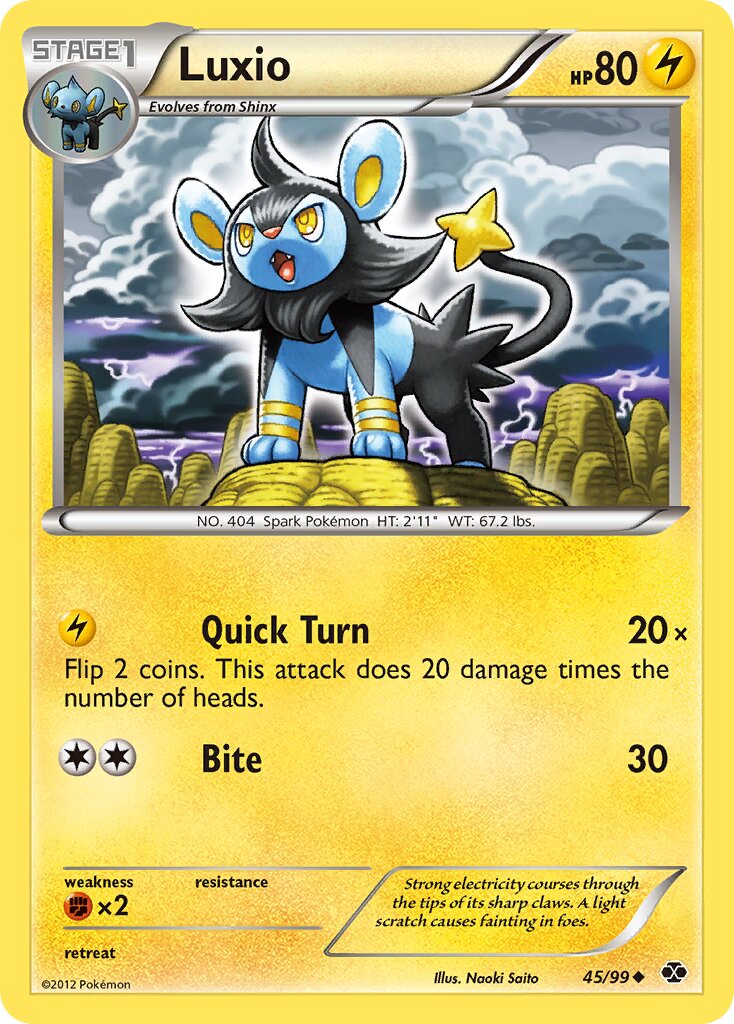 Luxio 045/103 — Next Destinies (English Pokémon TCG card)