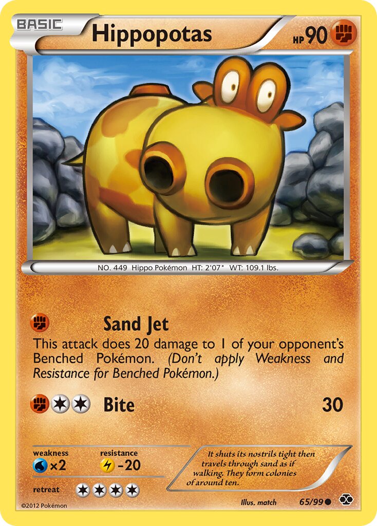 Hippopotas 065/103 — Next Destinies (English Pokémon TCG card)